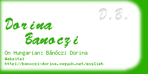 dorina banoczi business card