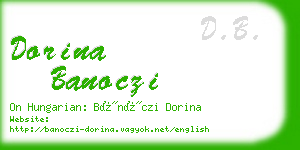 dorina banoczi business card